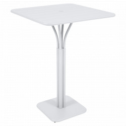 Table haute Luxembourg blanc coton