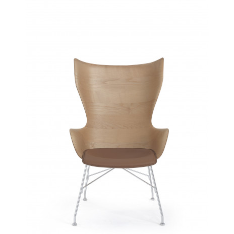 Fauteuil K/Wood Frêne Lamellé avec revêtement