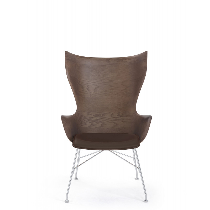 Fauteuil K/Wood Frêne Lamellé avec revêtement