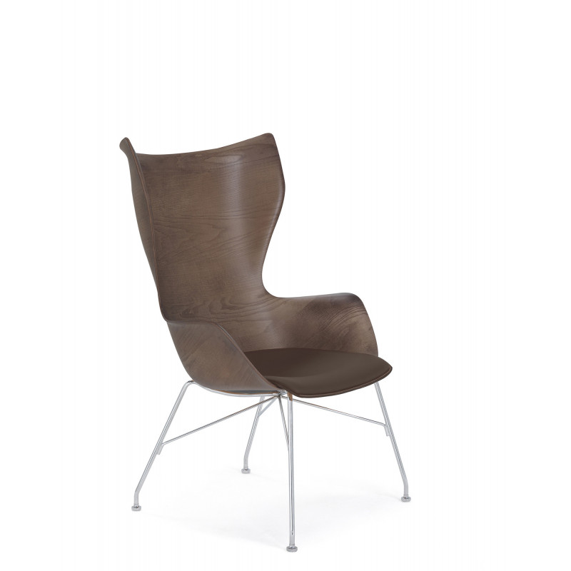 Fauteuil K/Wood Frêne Lamellé avec revêtement