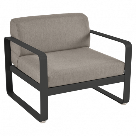 Fauteuil BELLEVIE taupe grisé