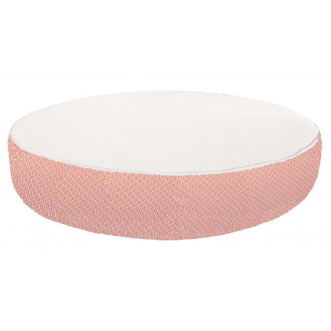 Lit rond mousse blanc et...
