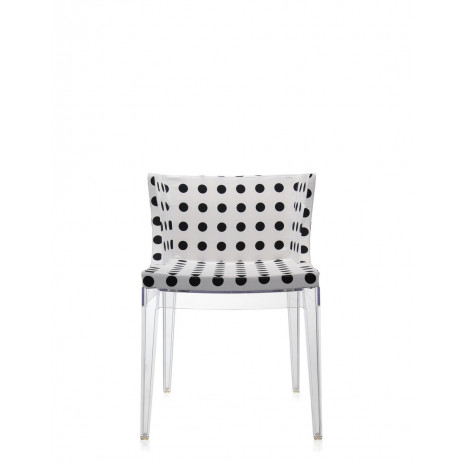Fauteuil Mademoiselle tissus Moschino / structure transparente
