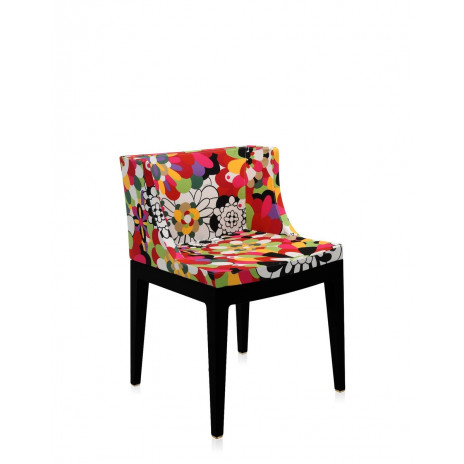 Fauteuil Mademoiselle tissus Moschino / structure noire