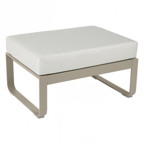 Pouf BELLEVIE blanc grisé