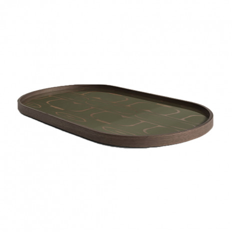 Plateau en verre Oblong Second Nature Moyenne
