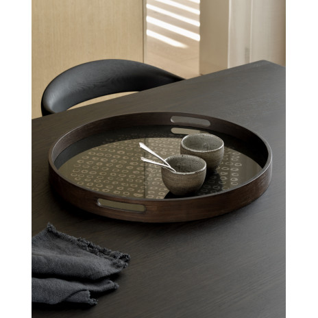 Plateau en verre Rond Oblong Nature Petit