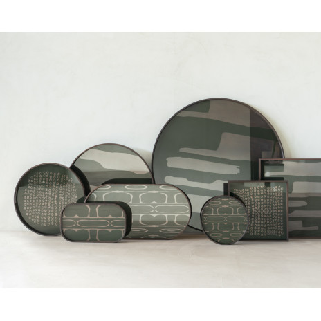 Plateau en verre Ronde Second Nature Extra Large