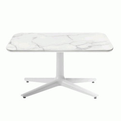 Table Multiplo Low / plateau carré en marbre / intérieur