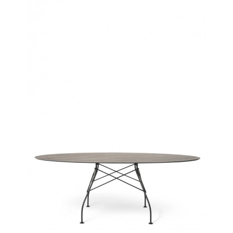 Table Glossy outdoor / plateau oval