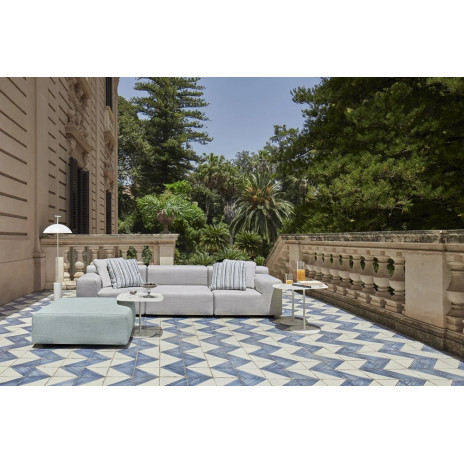 Plastics outdoor deux places canapé + pouf