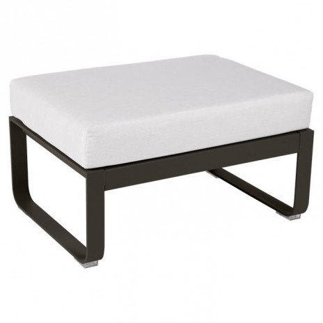 Pouf BELLEVIE blanc grisé