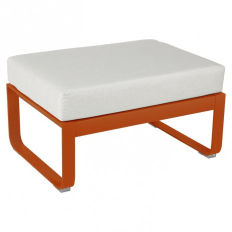 Pouf BELLEVIE blanc grisé