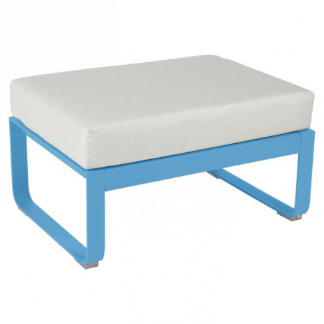 Pouf BELLEVIE blanc grisé