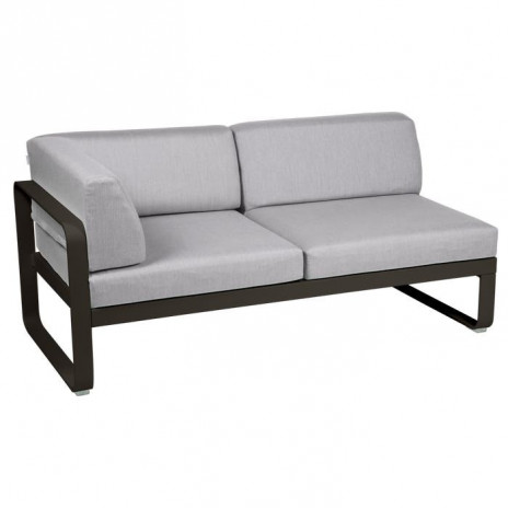 Module gauche BELLEVIE 2 places gris flanelle