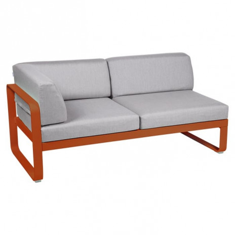 Module gauche BELLEVIE 2 places gris flanelle