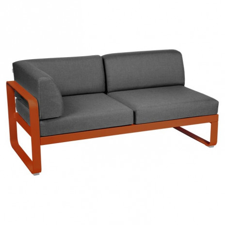 Module gauche BELLEVIE 2 places gris graphite