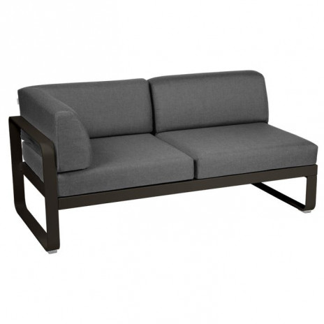 Module gauche BELLEVIE 2 places gris graphite