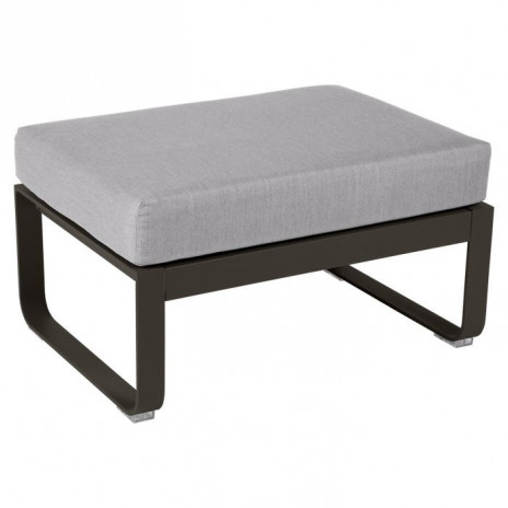 Pouf BELLEVIE gris flanelle