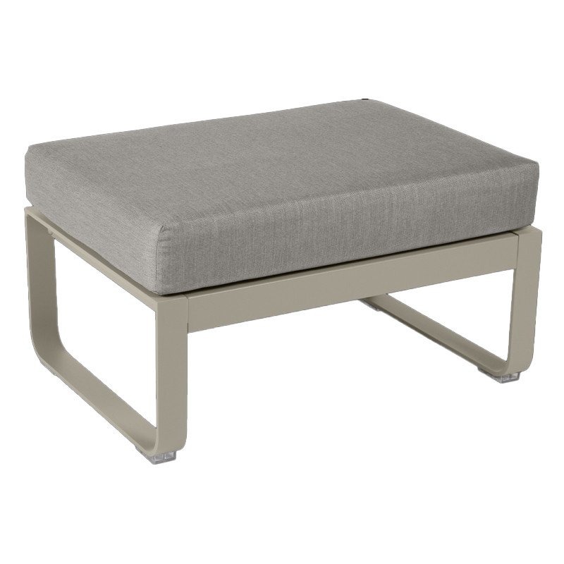 Pouf BELLEVIE blanc grisé