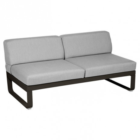 MODULE CENTRAL 2 PLACES BELLEVIE gris flanelle
