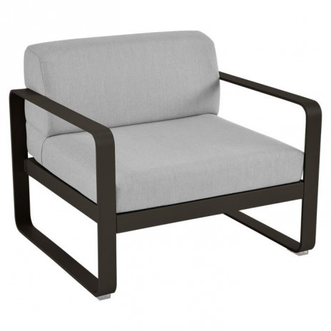 Fauteuil BELLEVIE gris flanelle