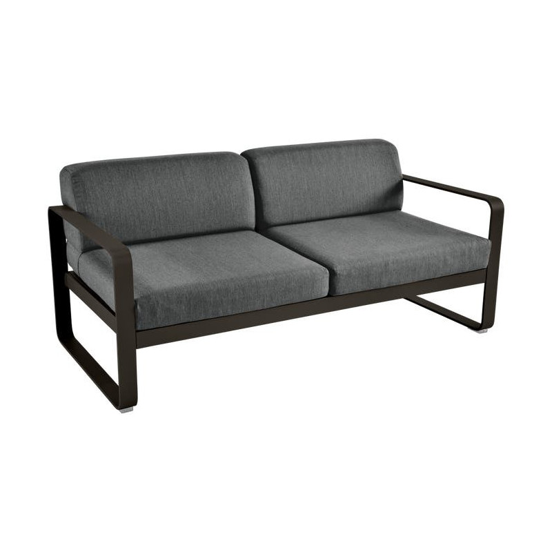 Canapé 2 places BELLEVIE gris graphite