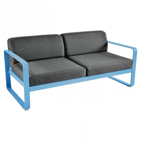 Canapé 2 places BELLEVIE gris graphite
