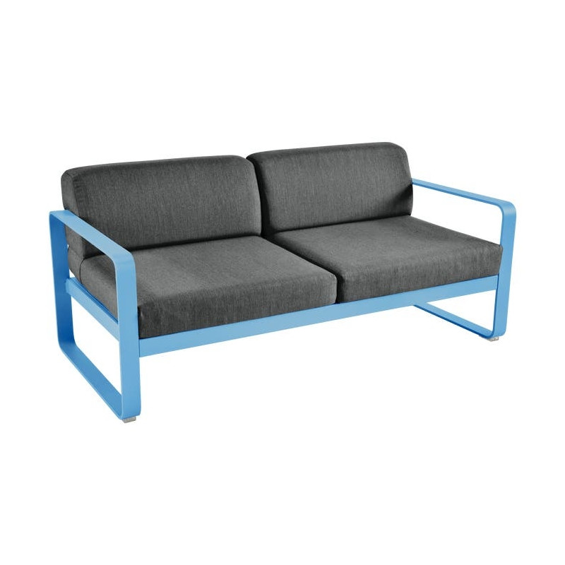 Canapé 2 places BELLEVIE gris graphite