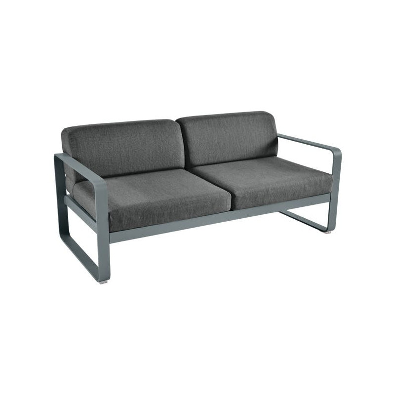 Canapé 2 places BELLEVIE gris graphite