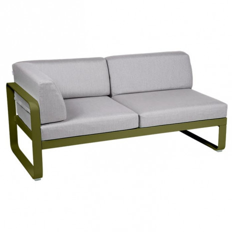 Module d'angle Gauche 2 Places Bellevie gris flanelle