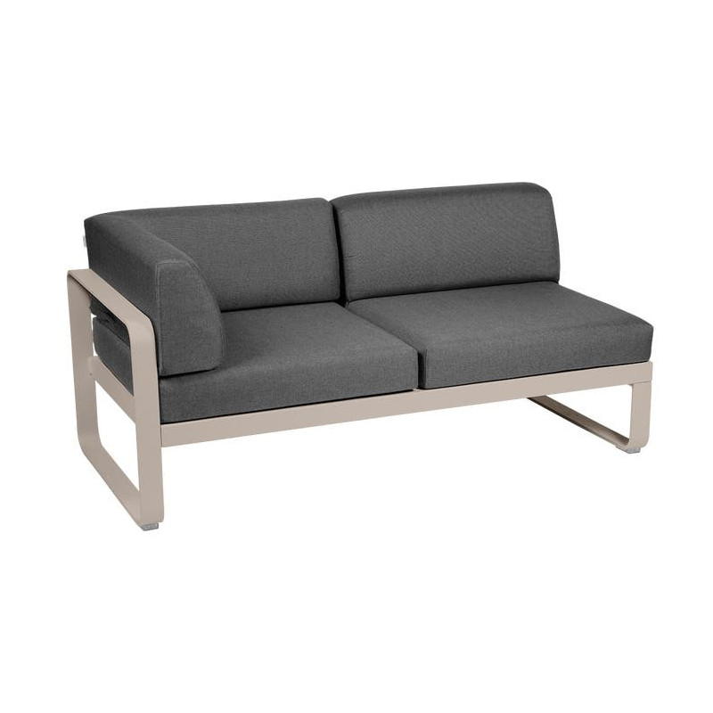 Module d'angle Gauche 2 Places Bellevie gris graphite