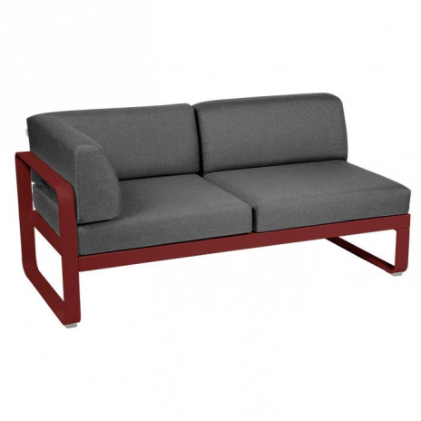 Module d'angle Gauche 2 Places Bellevie gris graphite