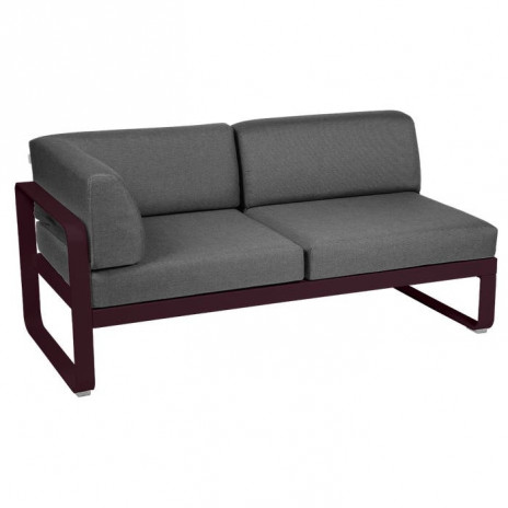 Module d'angle Gauche 2 Places Bellevie gris graphite