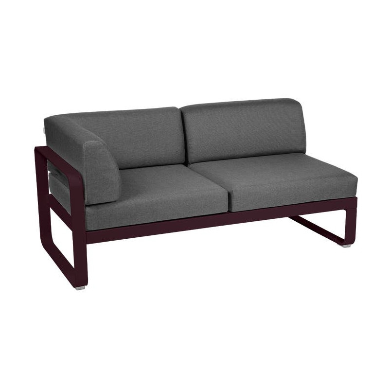 Module d'angle Gauche 2 Places Bellevie gris graphite