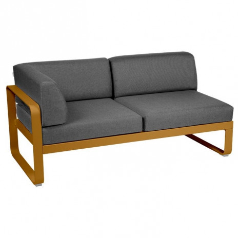 Module d'angle Gauche 2 Places Bellevie gris graphite