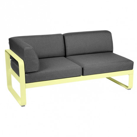 Module d'angle Gauche 2 Places Bellevie gris graphite
