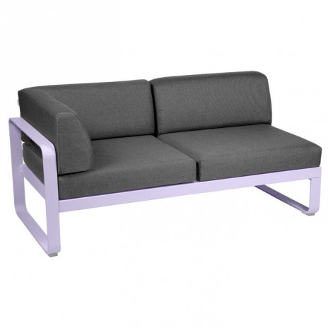 Module d'angle Gauche 2 Places Bellevie gris graphite