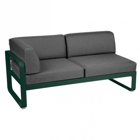 Module d'angle Gauche 2 Places Bellevie gris graphite