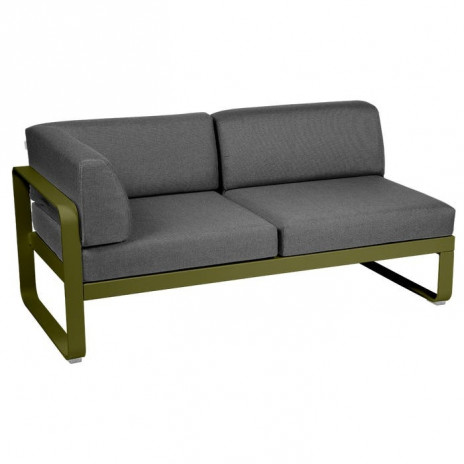 Module d'angle Gauche 2 Places Bellevie gris graphite
