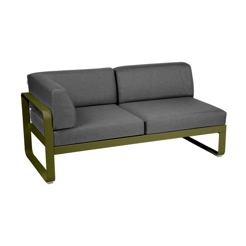 Module d'angle Gauche 2 Places Bellevie gris graphite