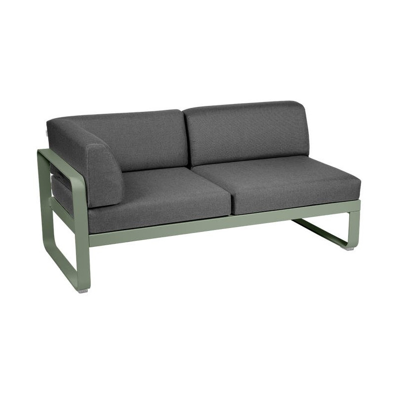 Module d'angle Gauche 2 Places Bellevie gris graphite
