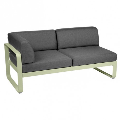 Module d'angle Gauche 2 Places Bellevie gris graphite
