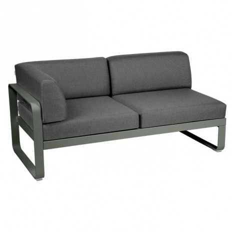 Module d'angle Gauche 2 Places Bellevie gris graphite