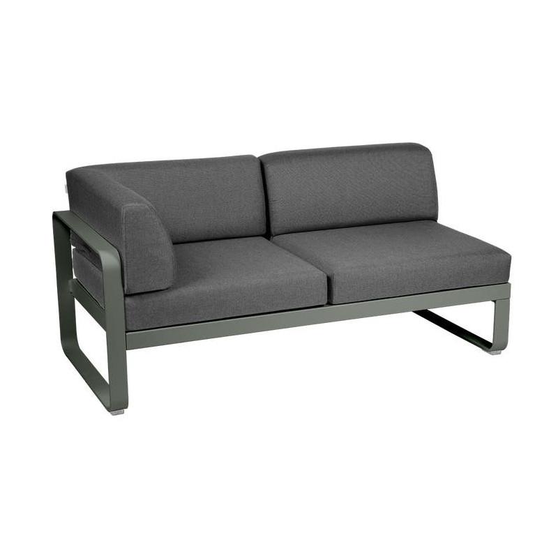 Module d'angle Gauche 2 Places Bellevie gris graphite
