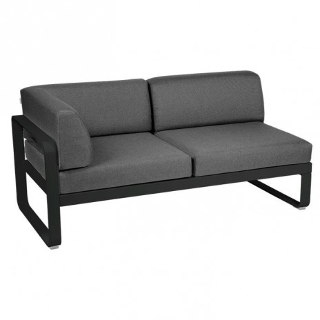 Module d'angle Gauche 2 Places Bellevie gris graphite