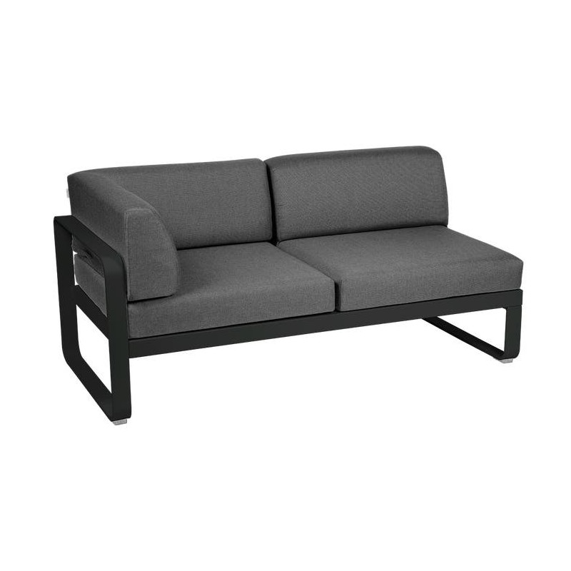 Module d'angle Gauche 2 Places Bellevie gris graphite