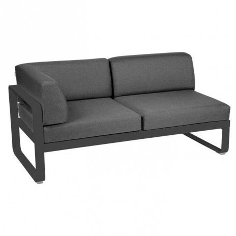 Module d'angle Gauche 2 Places Bellevie gris graphite