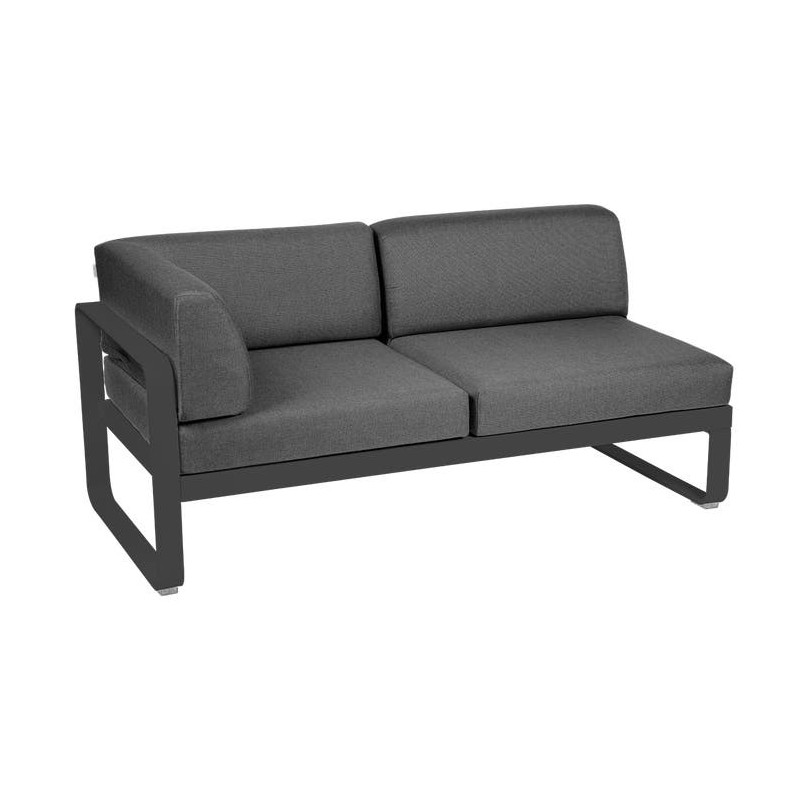 Module d'angle Gauche 2 Places Bellevie gris graphite