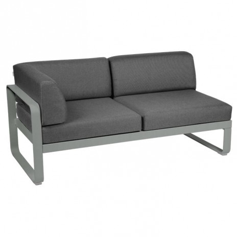 Module d'angle Gauche 2 Places Bellevie gris graphite